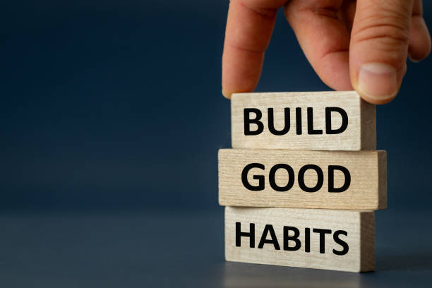 Build Good Habits Symbol, Concept, Wooden Blocks with